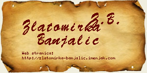 Zlatomirka Banjalić vizit kartica